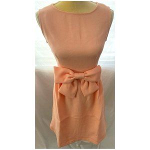 Pretty in Pink Dress with Bow Accent